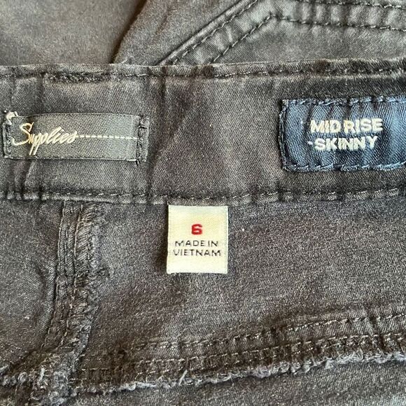 Sweetheart Black Wash Denim‎ Jeans Embellished Pockets Skinny Leg - Picture 5 of 7